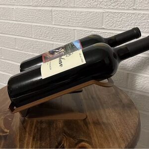 di prima usa 2 Bottle Countertop Wine Rack For Table Powder Coated Metal Italy